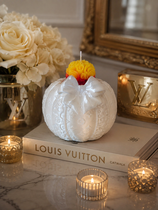 Louis Vuitton Inspired Pumpkin Tea Light Candle Holder (File Only)