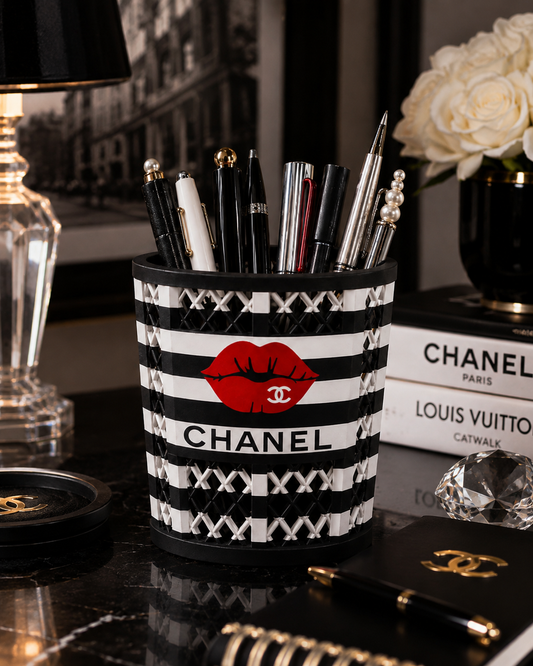 Chanel Inspired Trash Can Pen Holder (Actual Product)
