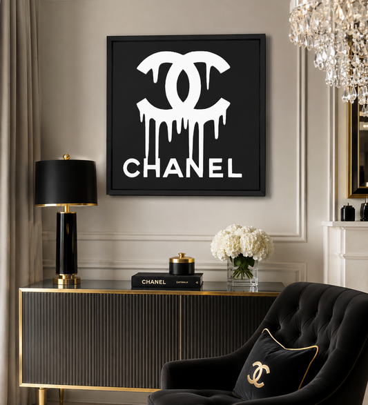 Chanel Inspired drip Wall Frame (File Only)