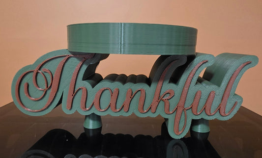 Thankful 3 Wick Candle Holder File Only