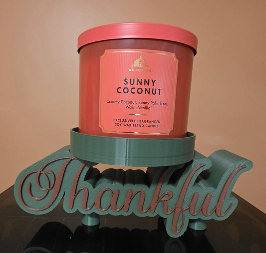 Thankful 3 Wick Candle Holder (Actual Product)