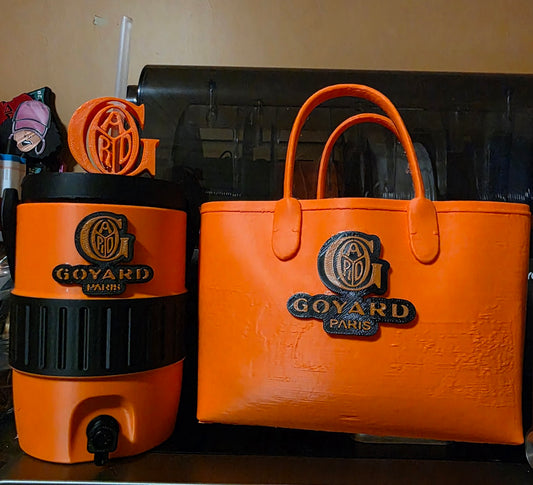 Goyard Inspired Collection Bundle-12oz Can Holder & Planter Purse (Actual Product)