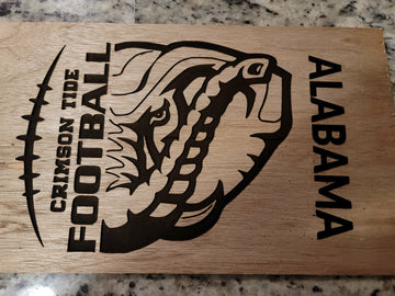 Wooden Alabama Crimson Tide  Football Wall Sign