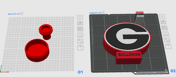 Georgia Bulldog Lamp Base File Only