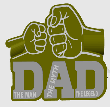Father and Son Fist Lamp base (File Only)