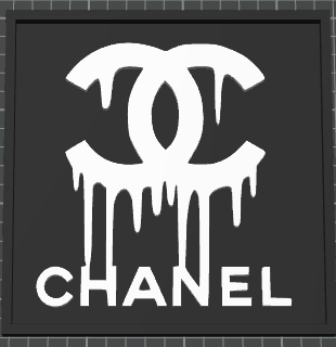 Chanel Inspired Drip Wall Frame