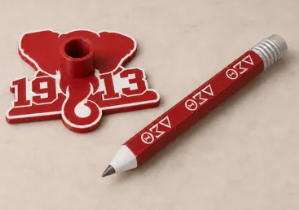 Delta Sigma Theta Inspired Jumbo Pen and Holder File Only