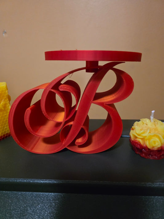 Elegant Letter B Candle Holder (Actual Product)